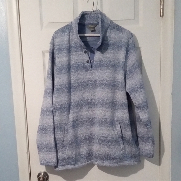 Natural Reflections Tops - Natural Reflections Women's Blue Striped Pullover Hoodie